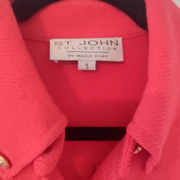 St John Collection melon colored knit jacket - Picture 1 of 4